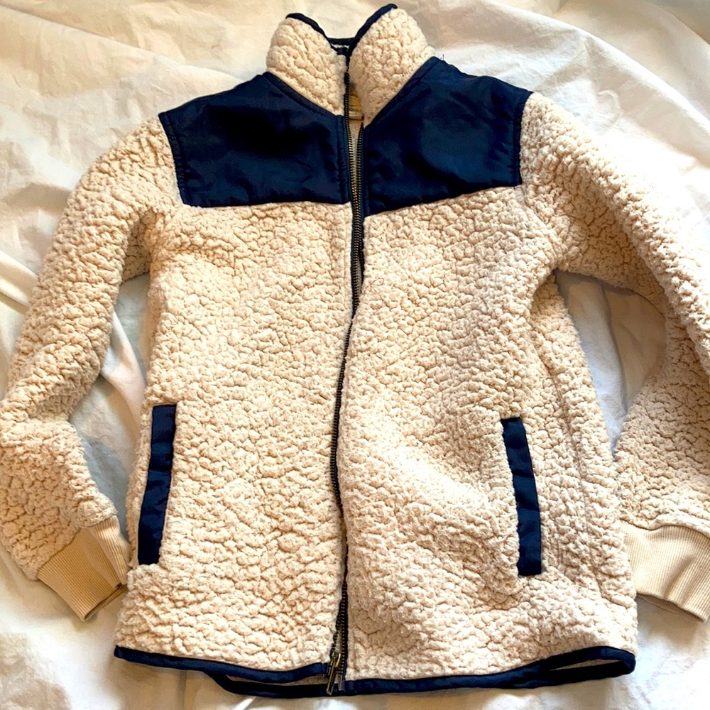 Tucker + Tate boys cream Sherpa zip up jacket